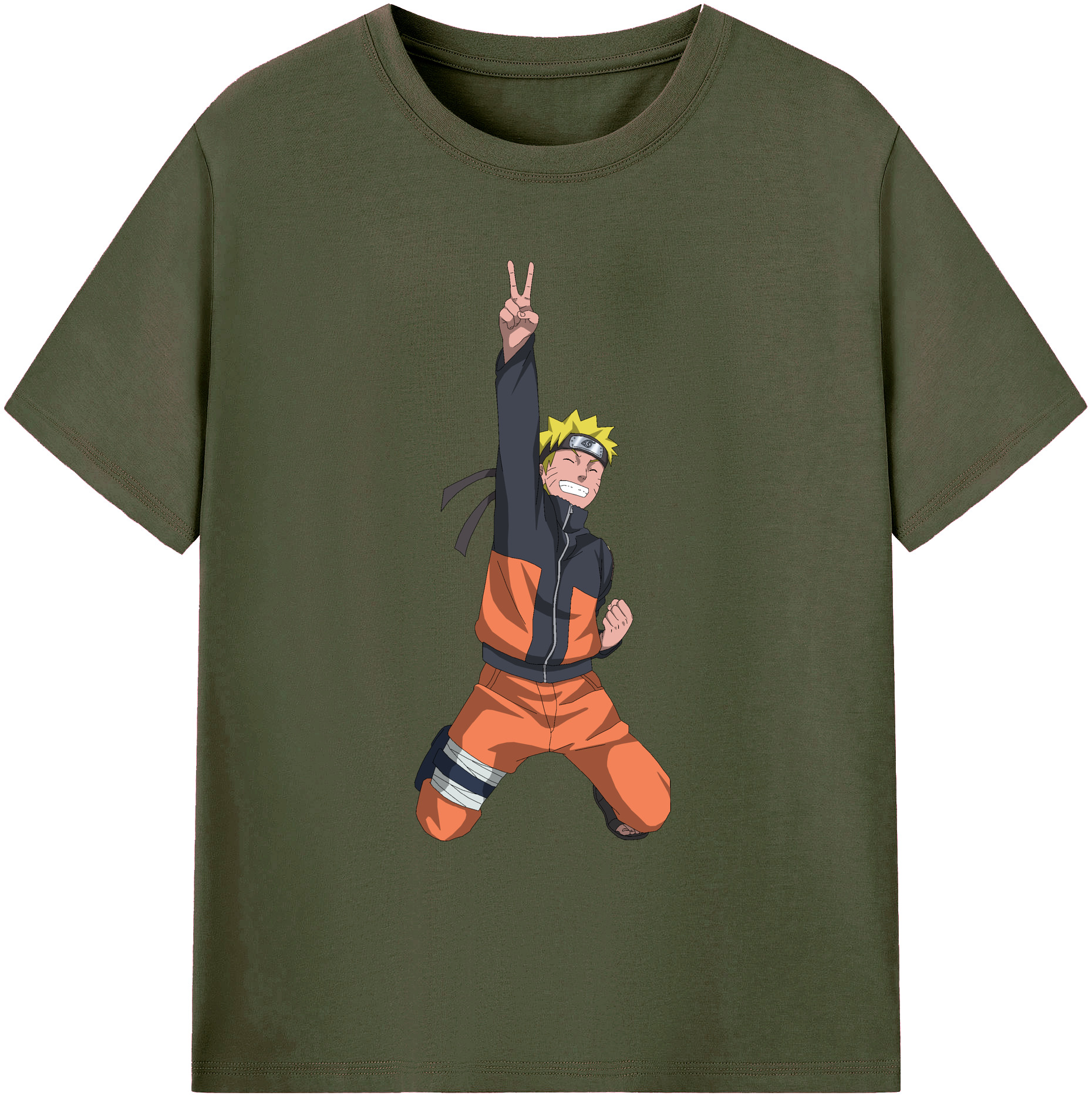 （画像用） NARUTO -ナルト- うずまき ナルト Uzumaki Naruto 綿100％ メンズ半袖Tシャツ｜肌触りやわらか＆通気性